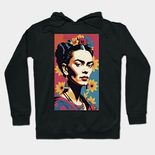 Frida's Colorful Reverie: Vibrant Portrait Hoodie